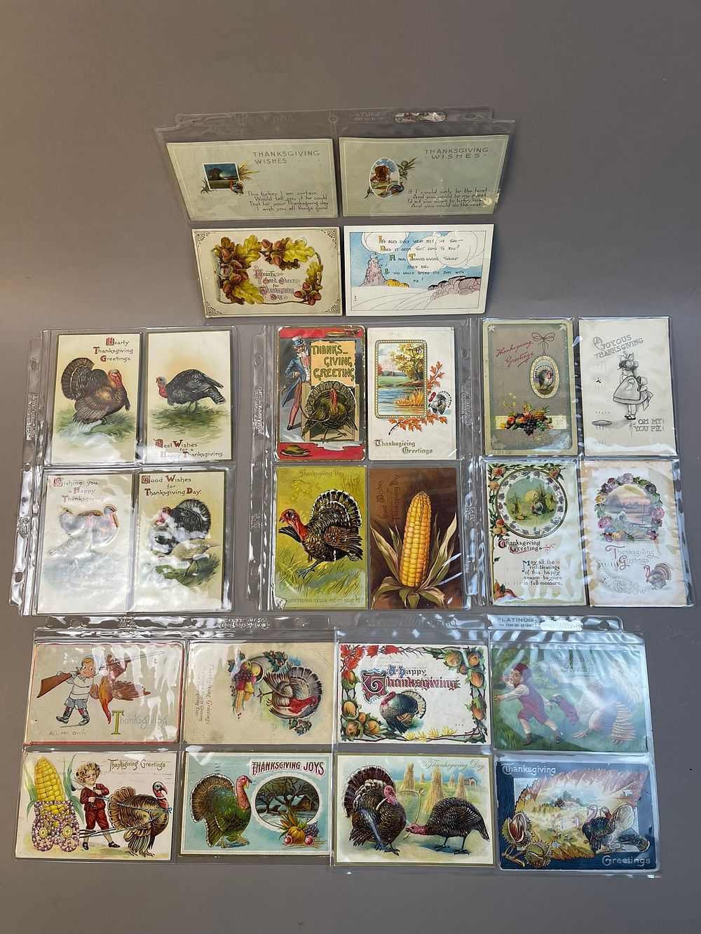 Lot 223: Lot 24 Antique THANKSGIVING Holiday Postcards