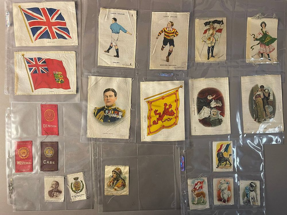 Lot 224: Lot 20 Antique 1900s Original Tobacco Silk Pennants