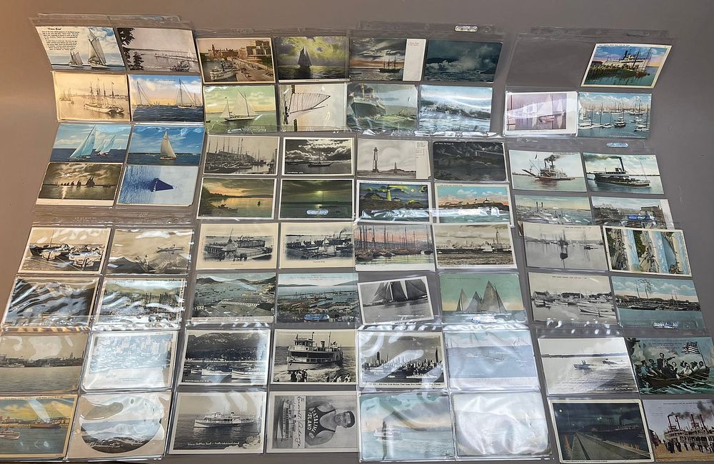Lot 226: Antique Lot 63 Ships Maritime Naval Postcards