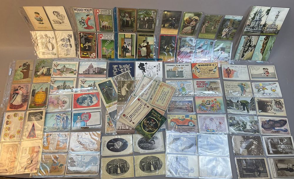 Lot 227: Antique Lot 100+ Comedic Humor Comedy Postcards