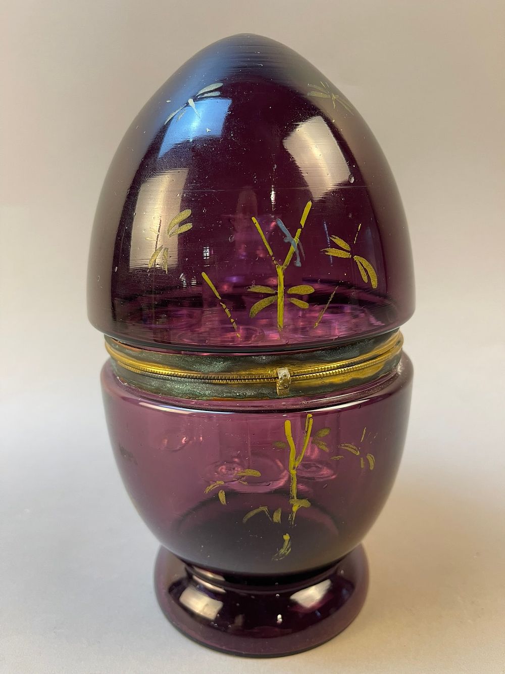 Lot 229: Antique Cordial Liquor Egg Shaped Decanter Czech