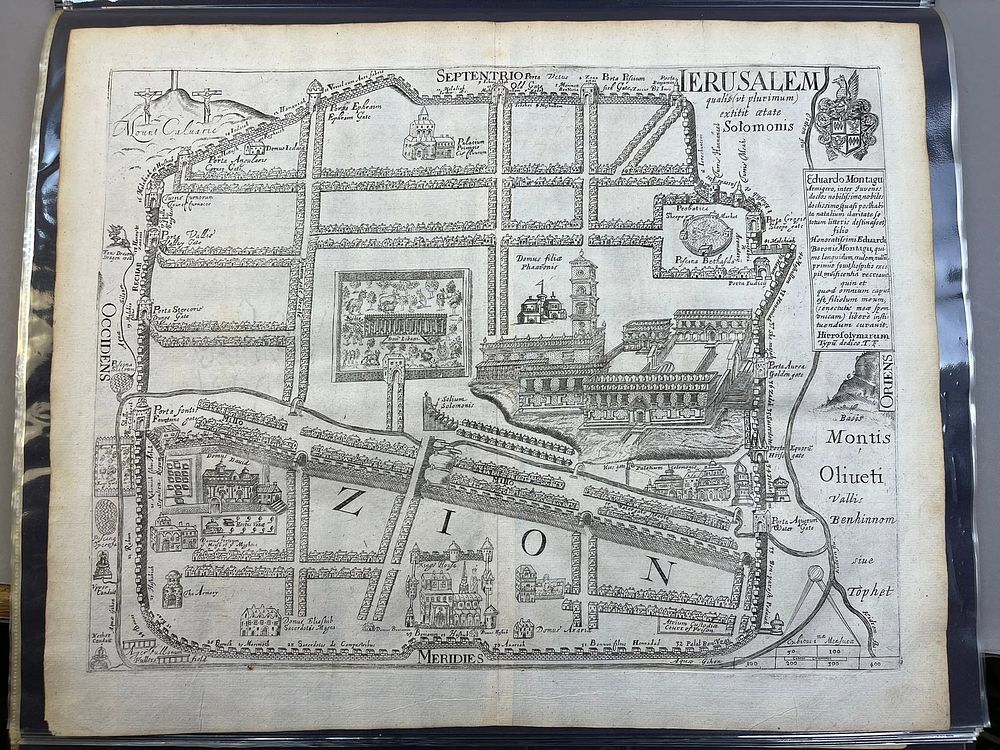 Lot 234: Antique Thomas Fuller Original Map Of Jerusalem