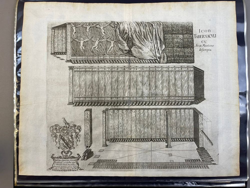 Lot 237: Antique Icon Tabernaculi Ex Aria Montano T. Fuller