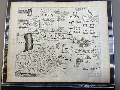17Th Century Confinia Palaestinae Fuller Engraving. Measurements in photos PLEASE NOTE WE OFFER 