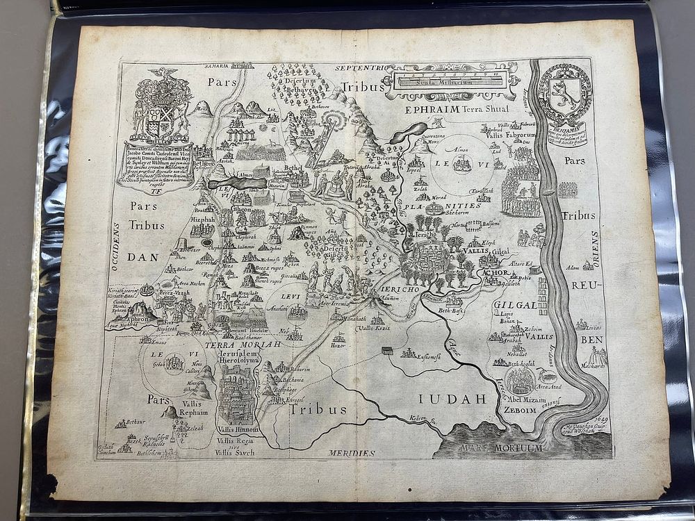 Lot 245: Holy Land Pars Tribus Ephraim Map by Thomas Fuller