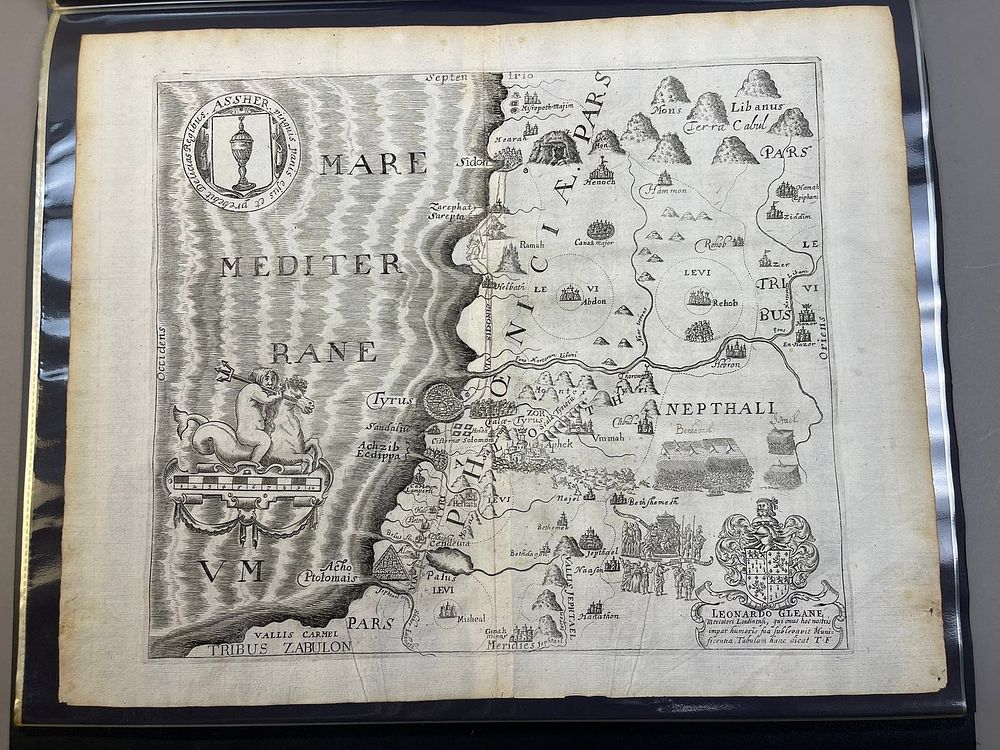 Lot 255: The Tribe of Asher Thomas Fuller 1650 Engraving