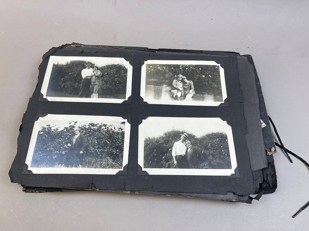Lot 257: Antique1900s Original RPPC & Photo Album Scrapbook