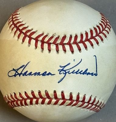 Harmon Killebrew Signed Rawlings OAL Brown Ball. Great original single signed ball by HOF great 