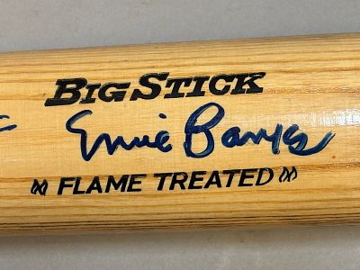Billy Williams & Ernie Banks Signed Adirondack Bat. 33.5" long &amp; 30 ounces. Condition: 