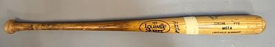 Manny Mota Game Used & Signed P72 Baseball Bat. 33.5" / 33.4 ounce - original Louisville Slugger 
