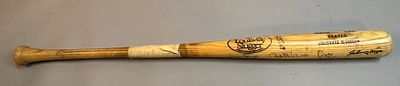 Atlanta Braves Game Used & Signed Bat Mize Sutton. Great original bat measuring 34" and 34" in 
