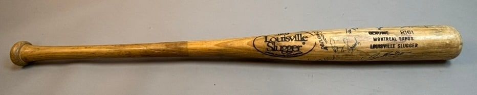 Lot 176: Jeff Husson Game Used Team Signed Expos Bat