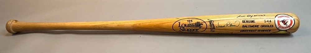 Lot 187: Baltimore Orioles Signed Bat Ripken Palmer