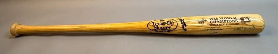 Lot 194: 1988 World Champions Dodgers Team Signed Bat