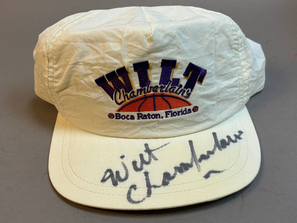 Lot 207A: Wilt Chamberlain Signed Boca Raton Florida Hat