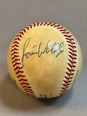 Lou Whitaker Single Signed Rawlings Brown Haiti. Tons of toning - PLEASE SEE ALL PHOTOS AND USE 
