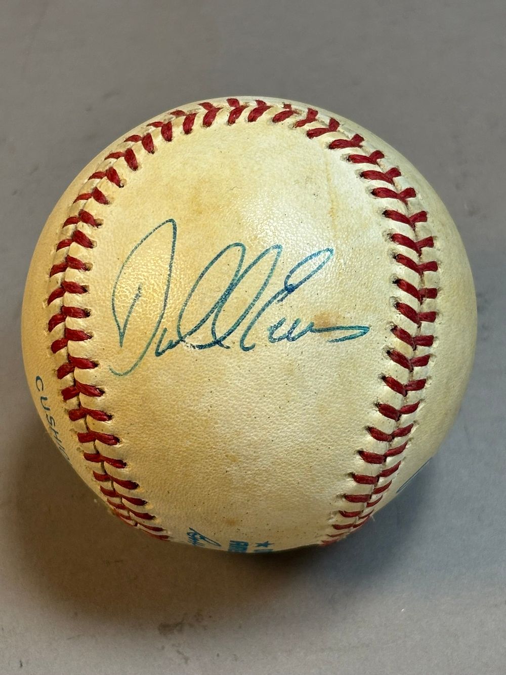 Lot 230: Darrell Evans Single Signed Rawlings Brown Ball