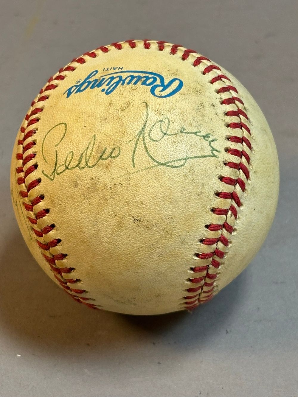 Lot 268: Moose Skowron Dual Signed Rawlings Brown Ball