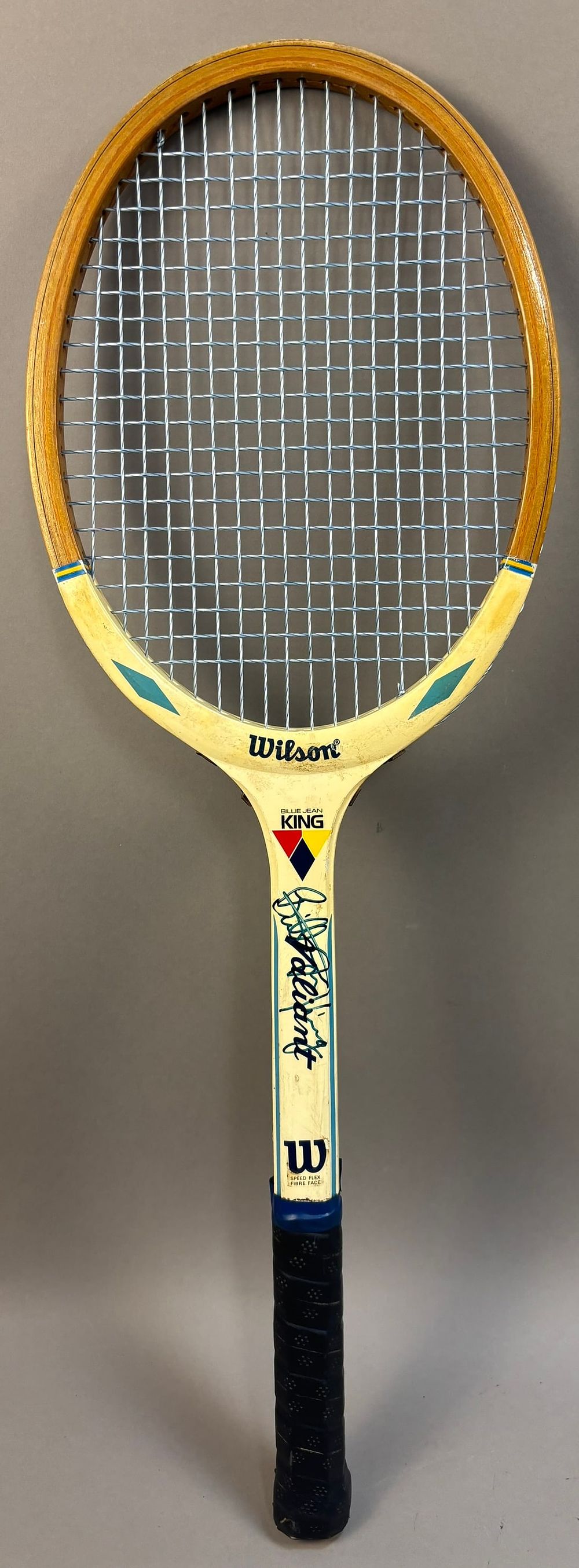 Lot 276: Billie Jean King Model & Signed Tennis Racket