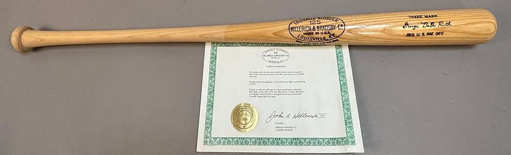 Lot 297: George Babe Ruth 1935 Pro Model 34" Baseball Bat