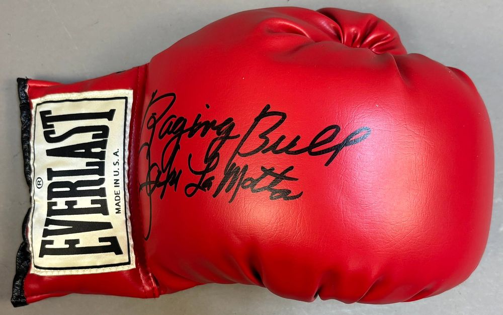 Lot 312: Jake LaMotta Raging Bull Signed Everlast Glove