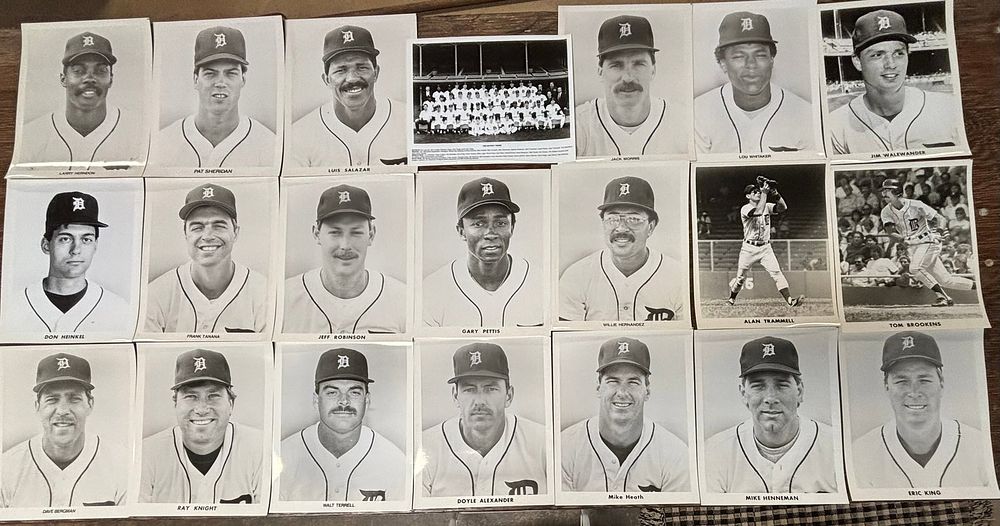 Lot 341: 21 8x10 B&W Detroit Tigers Baseball Photos