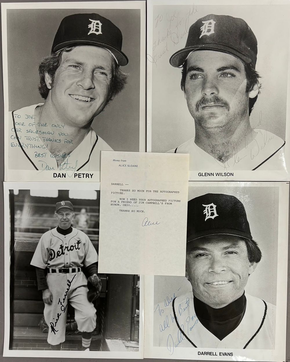 Lot 343: Lot 4 Tigers Original Ferrell Petry Evans Photos