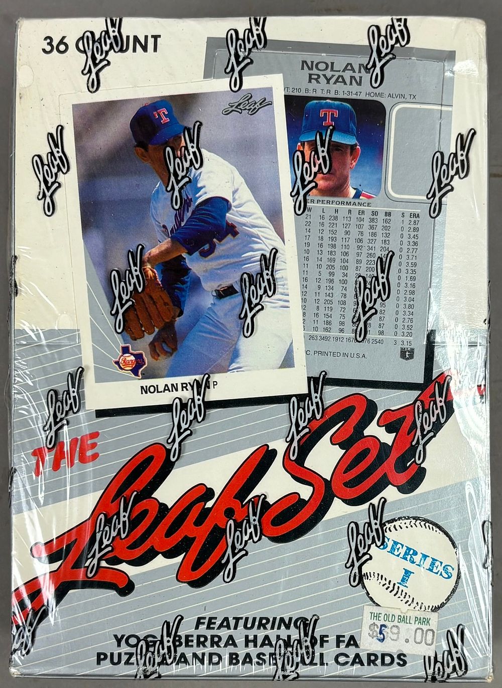 Lot 348: NOS 1990 Factory 36 Count LEAF Baseball Card Box