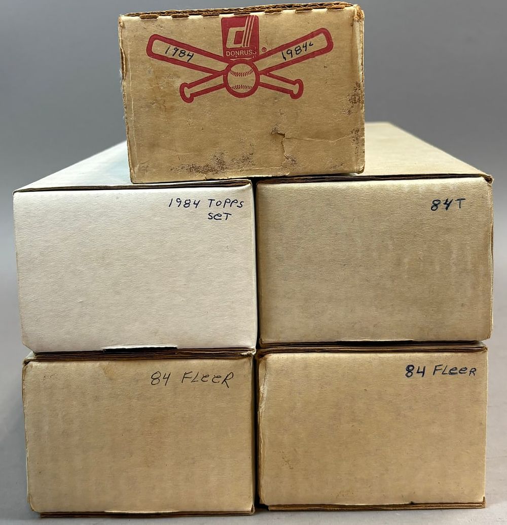 Lot 354: 5 1984 Topps Donruss Fleer Baseball Sets + Dups
