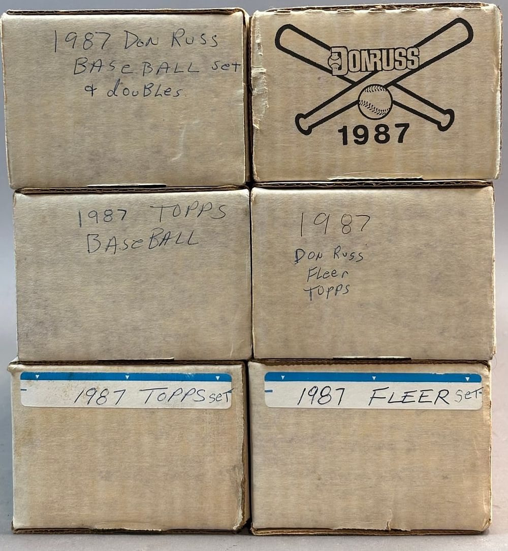 Lot 357: Lot 6 Topps Fleer Donruss Baseball Card Set Dupes