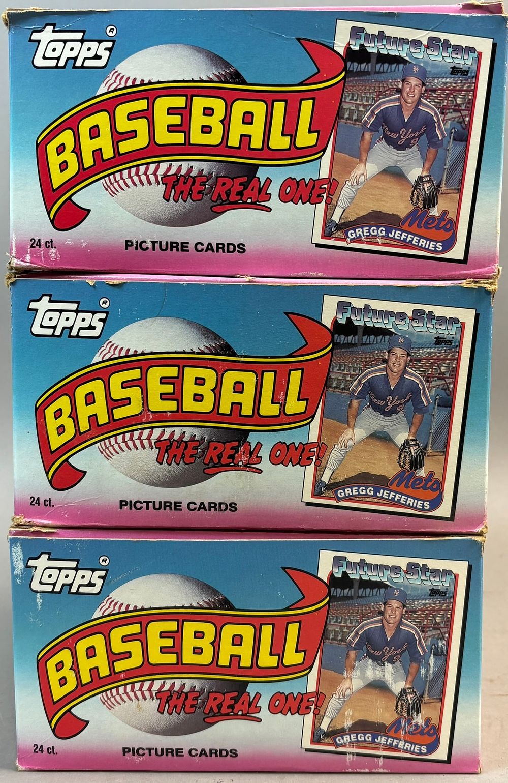 Lot 366: Lot 3 1989 Topps Baseball 24 Count Cello Boxes