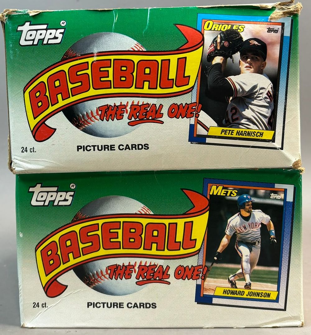 Lot 367: 2 1990 TOPPS BASEBALL CARD 24 COUNT BOXES MIP