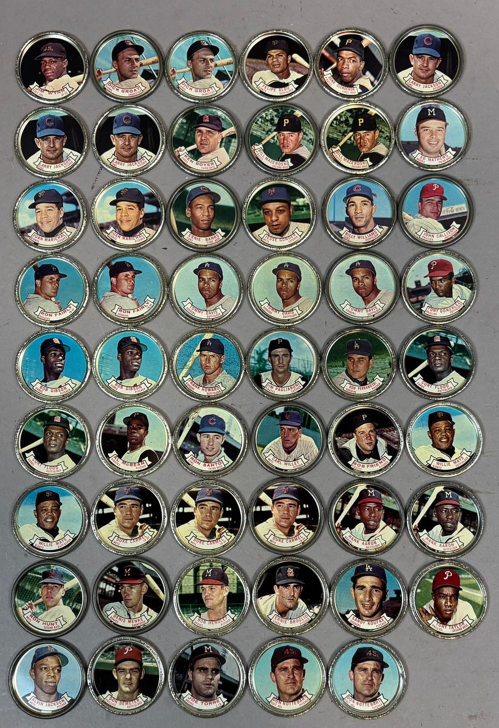 Lot 368: Lot 53 1964 Topps Baseball Coin Hank Aaron HOF
