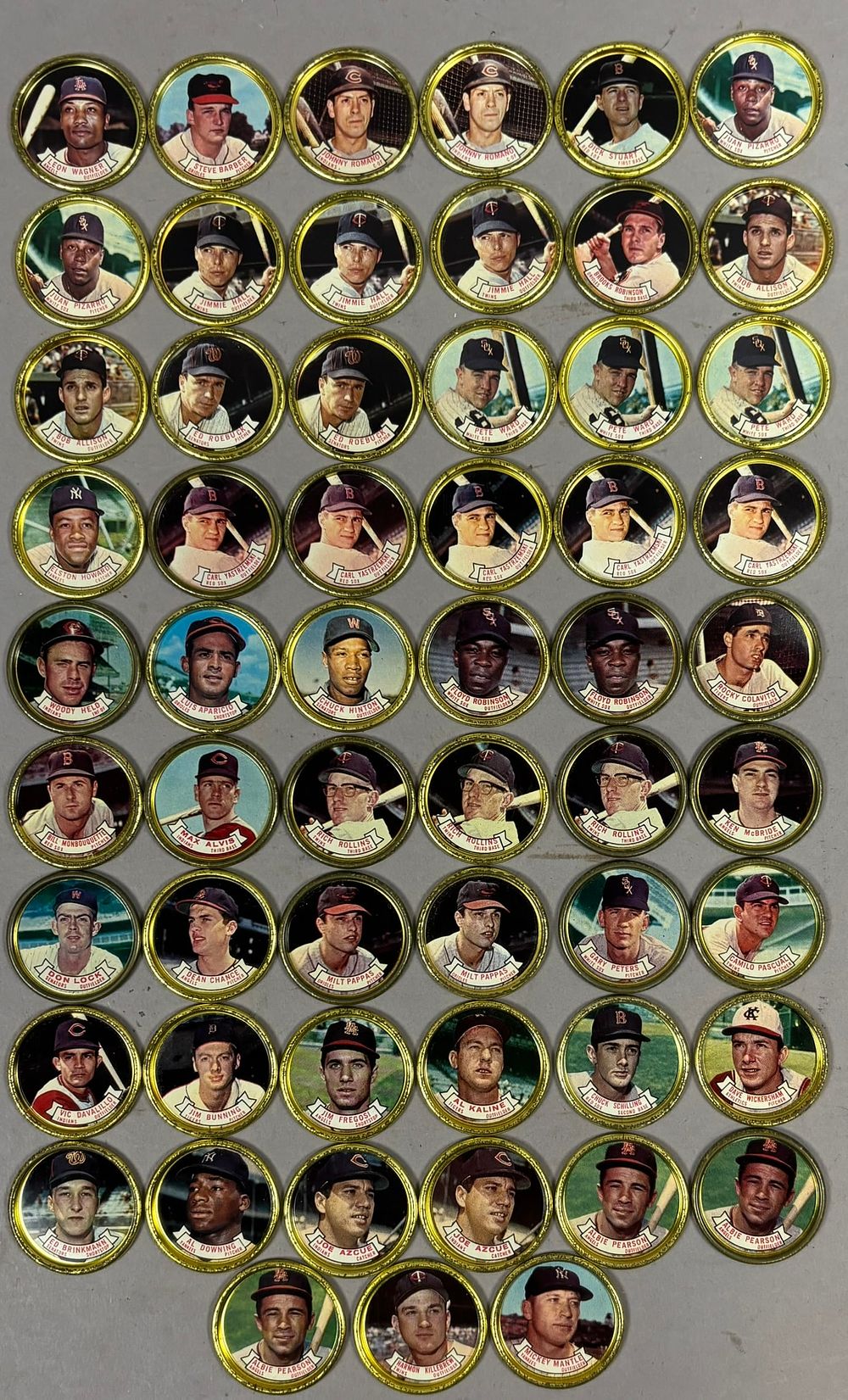 Lot 370: Lot 57 1964 Topps Baseball Coins HOF Yaz & More