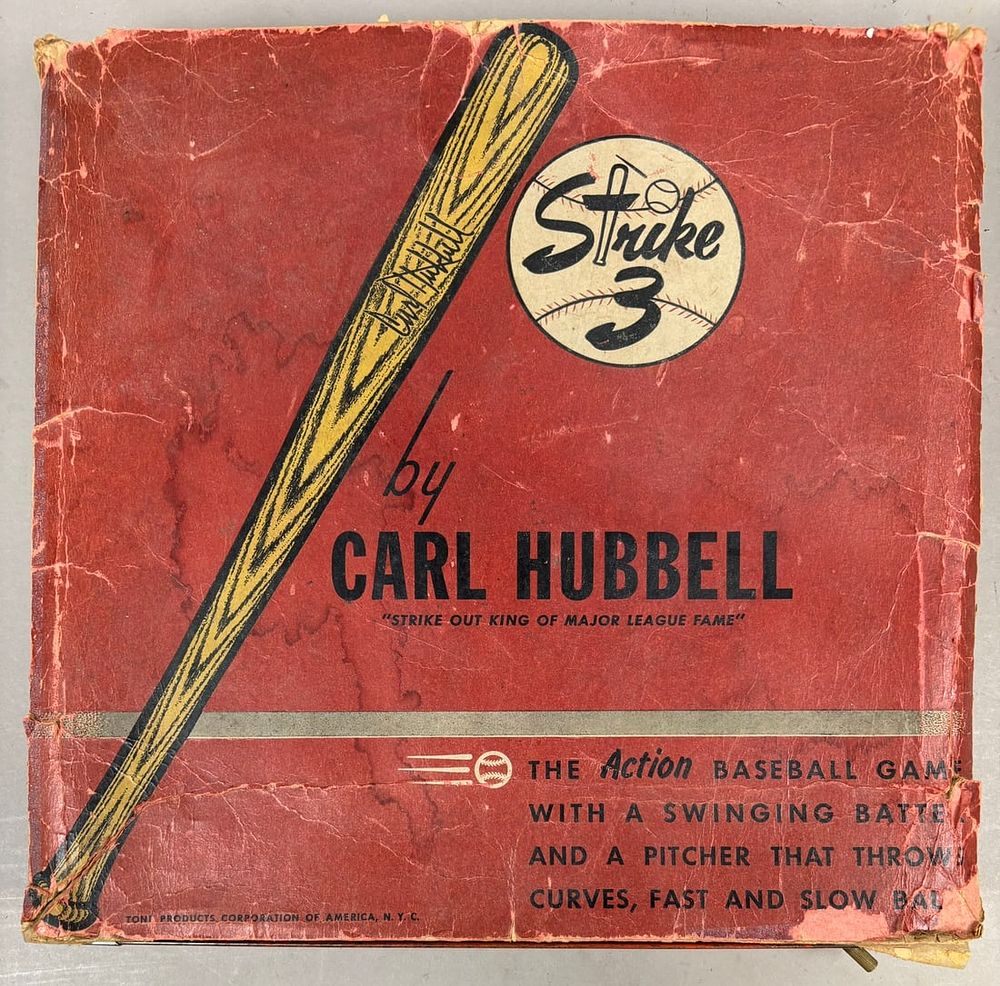 Lot 381: Strike 3 Carl Hubbell Major League Baseball Game