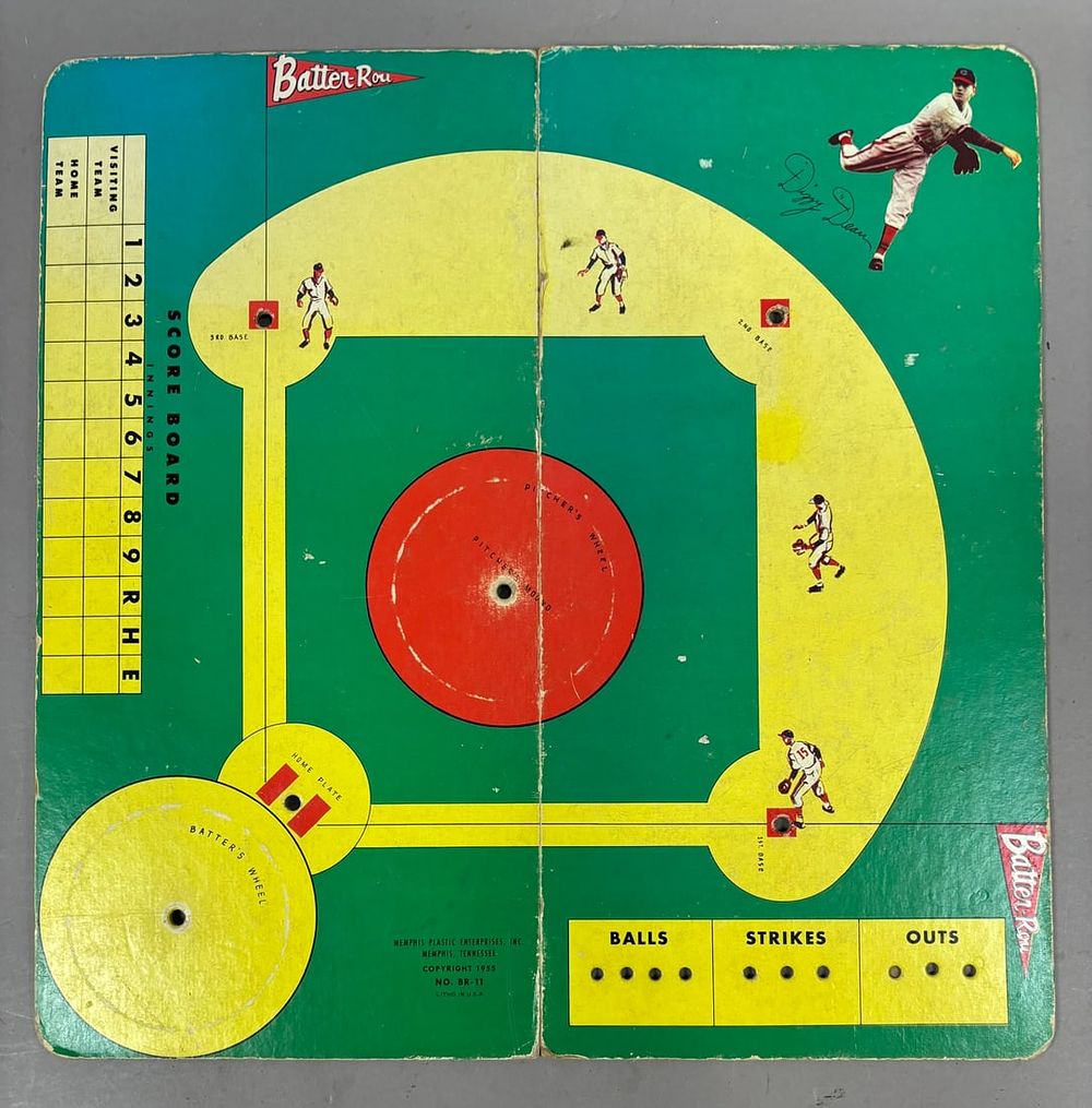 Lot 382: 1955 Dizzy Dean Batter Rou Baseball Board Game