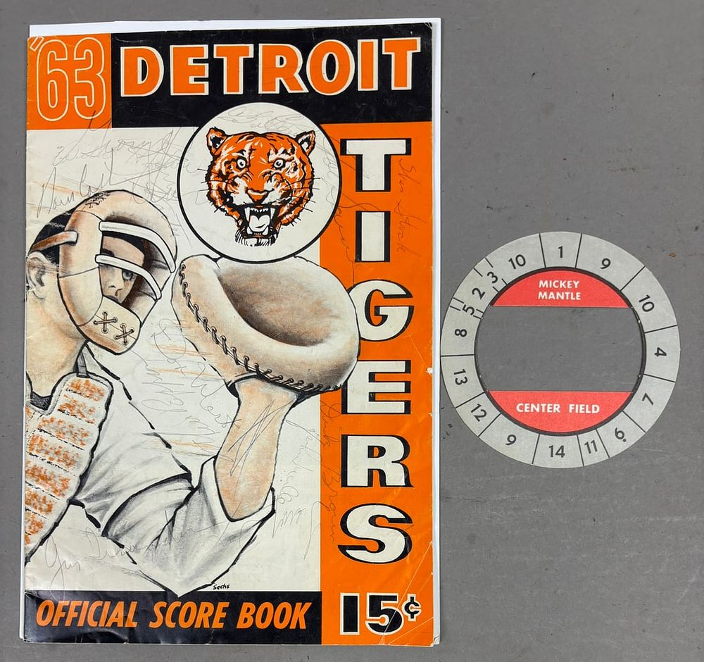 Lot 383: 1963 Detroit Tigers NORM CASH Signed Baseball Scorecard