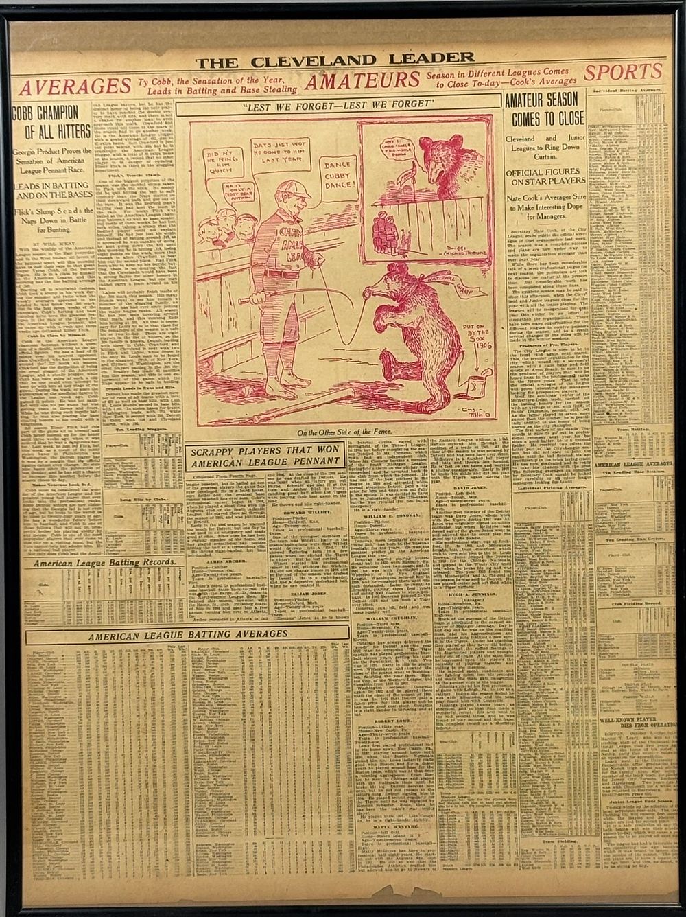 Lot 388: 1906 Cleveland Leader Chicago Cubs AL Newspaper