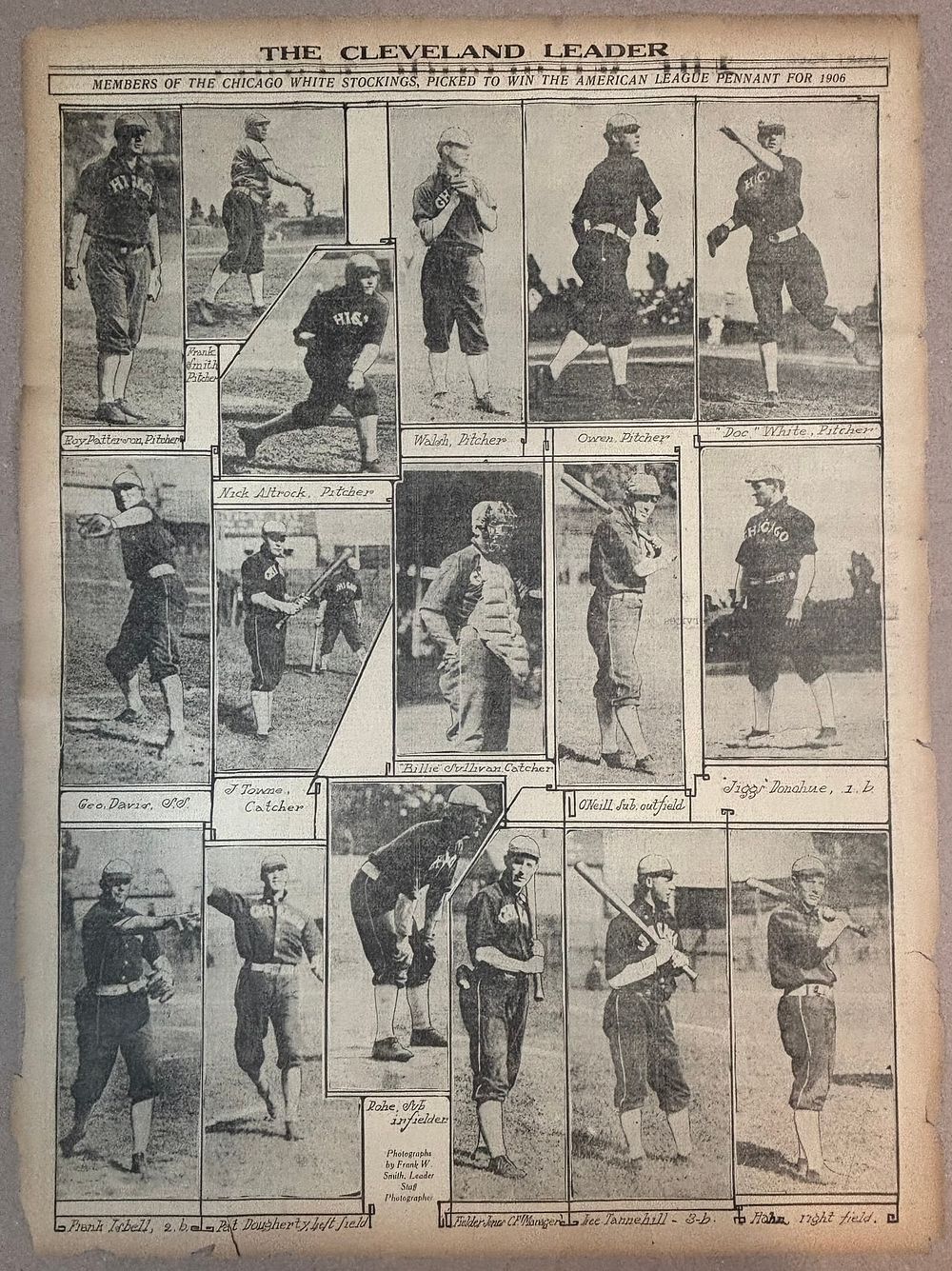 Lot 410C: 1906 Cleveland Leader Baseball CHICACO WHITE SOX
