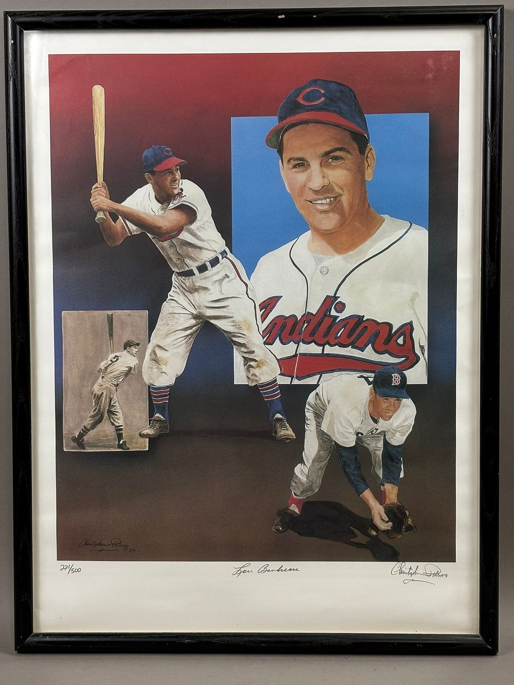 Lot 428: Christopher Paluso LOU BOUDREAU 221/500 Orig Art
