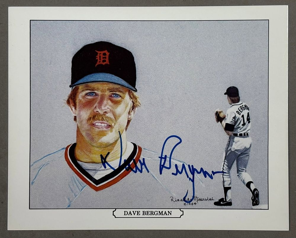 Lot 436: 1984 Dave Bergman Signed Postcard w/ JSA Cert
