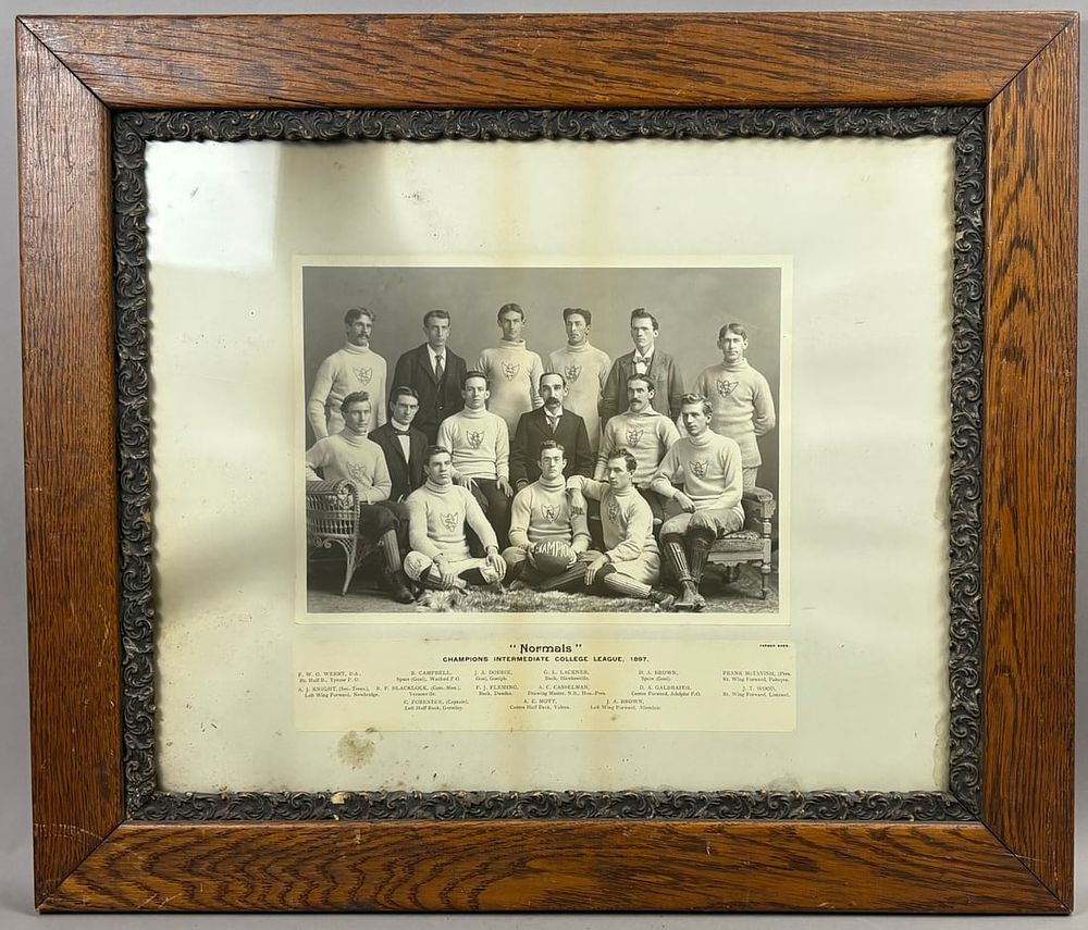 Lot 442: 1897 Intermediate League Soccer Cabinet Photo