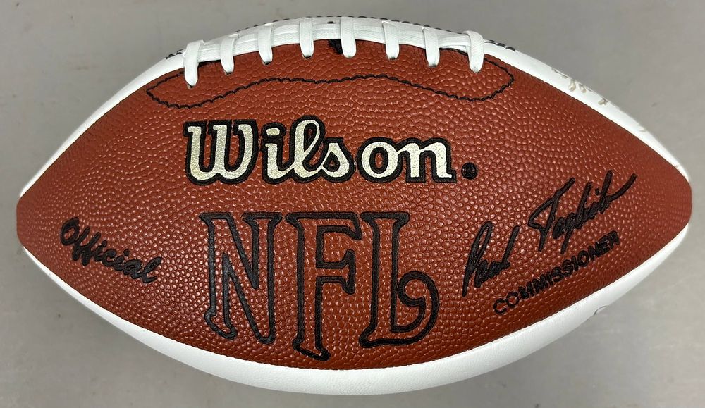 Lot 450: PRO FOOTBALL HOF Signed Ball Lary Barney 15 Autos