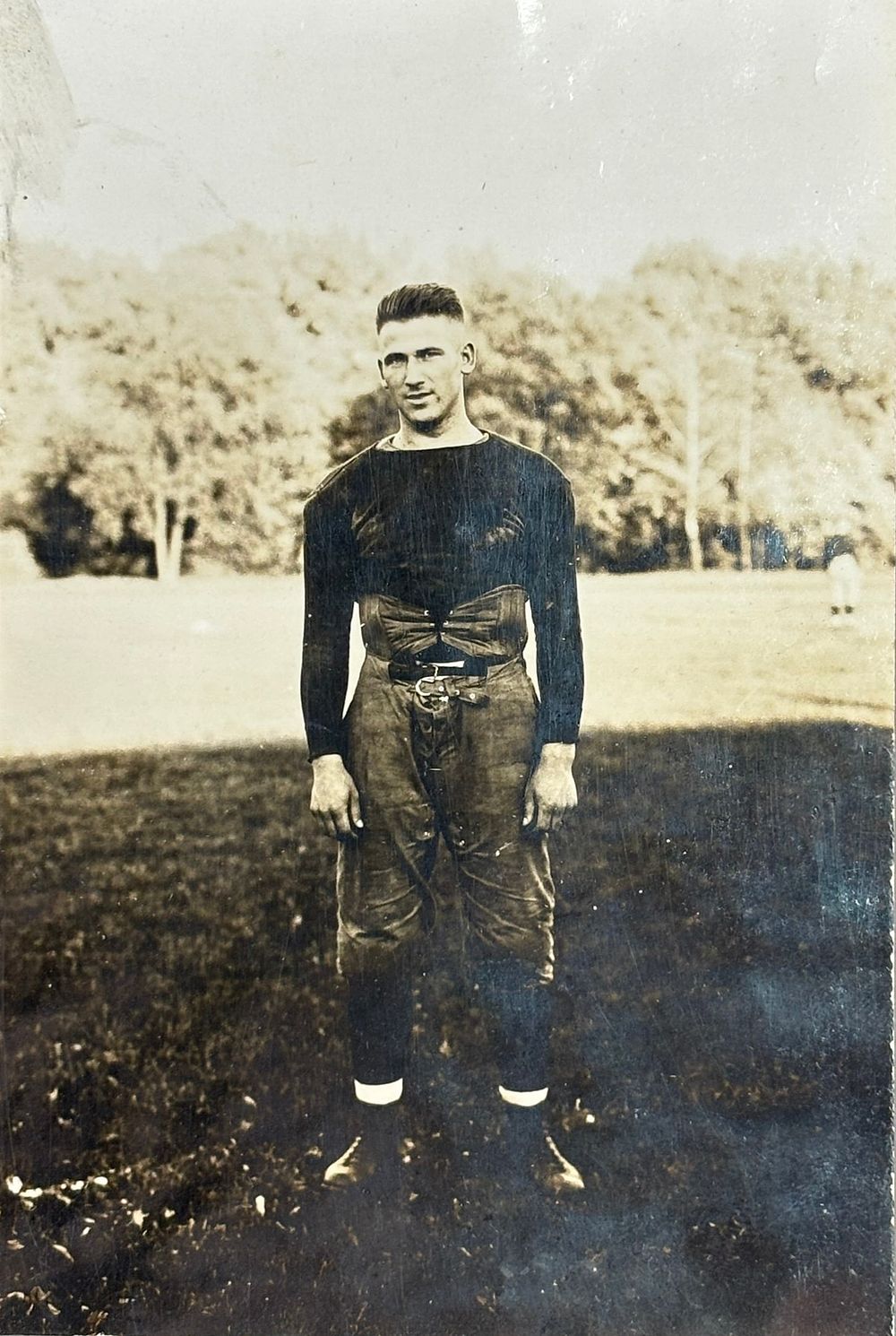 Lot 454: Pair 1919-21 MAC Type 1 Football Photos + Springer QB & Nobley HB