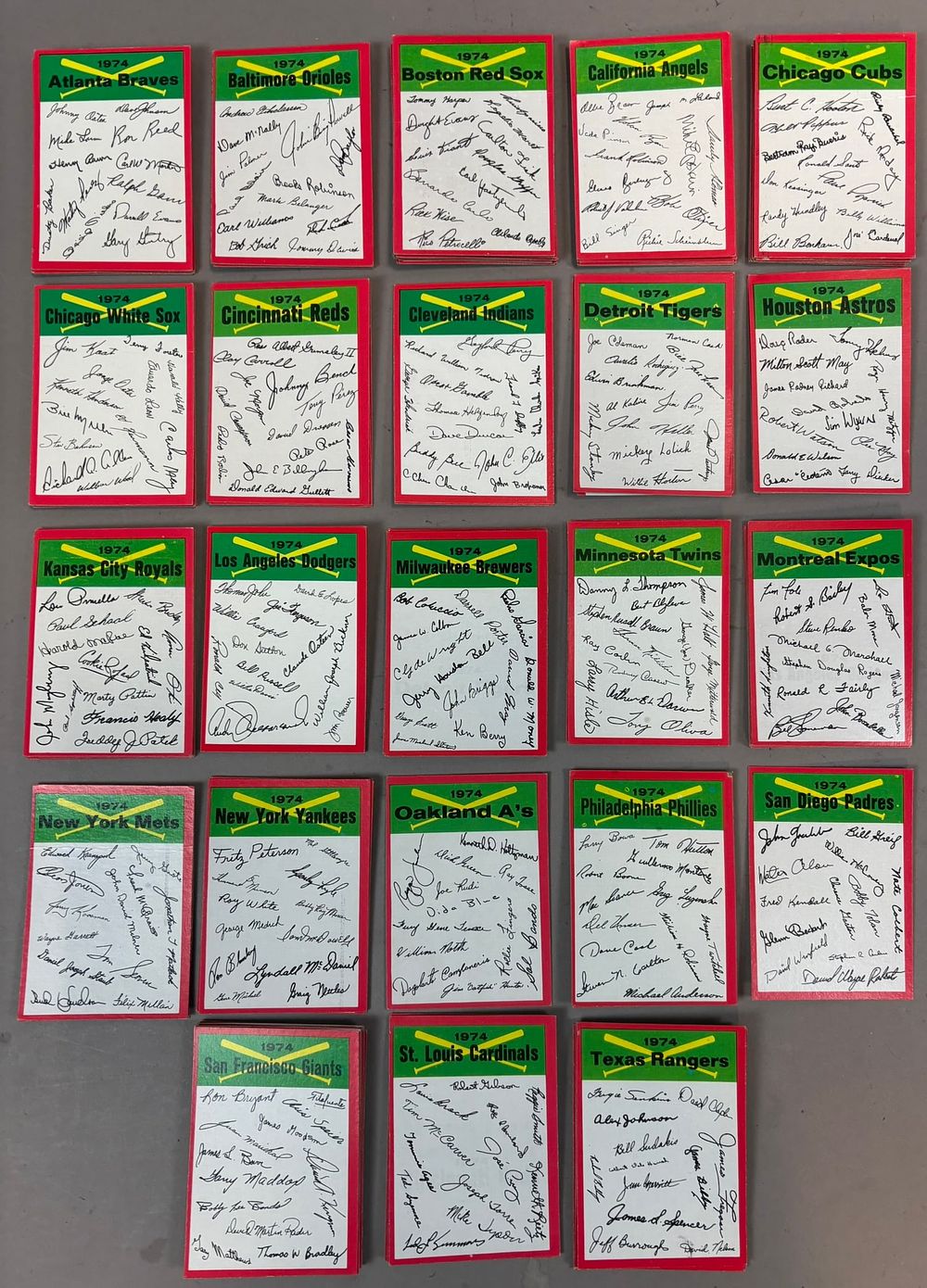 Lot 480: 1974 Lot 110 Cards 23 Teams Topps Baseball