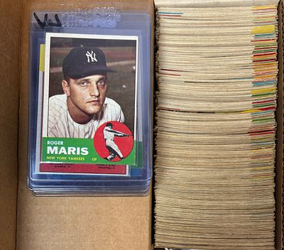 1963 Topps Partial Baseball Card Set Lot w/ Graded. ISA Graded Cards As Follows #120 Roger Maris 