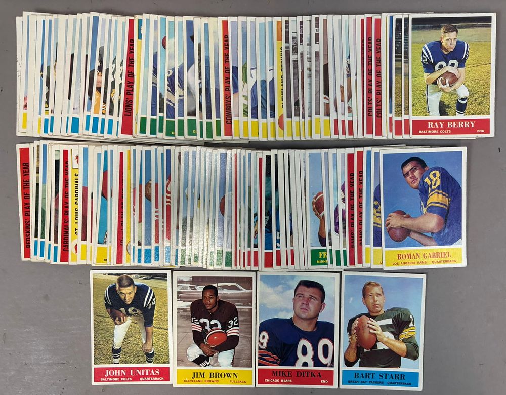 Lot 494: 1964 Philadelphia Football Card Partial Set Unitas