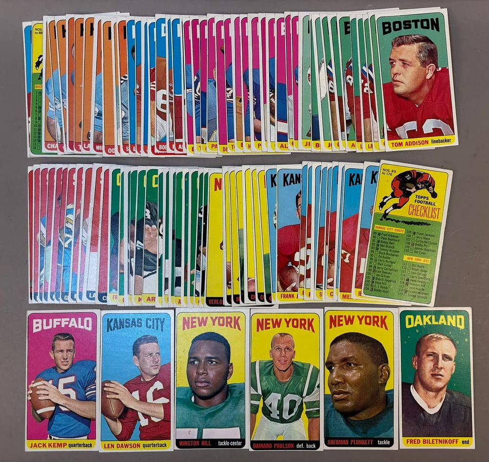 Lot 496B: 1965 Topps Football Partial Card Set Lot EX-NM+