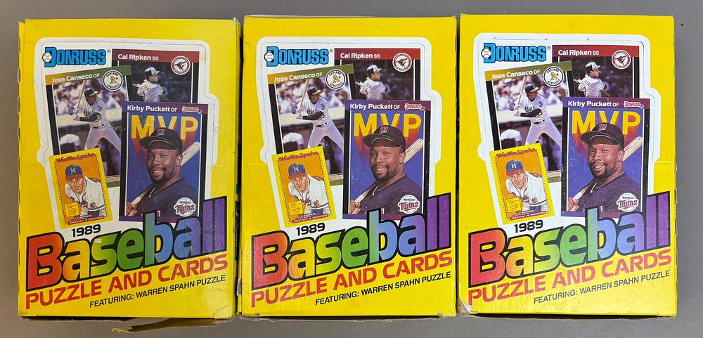 Lot 511: 3 Sealed NOS 1989 Donruss Wax Boxes Baseball Cards