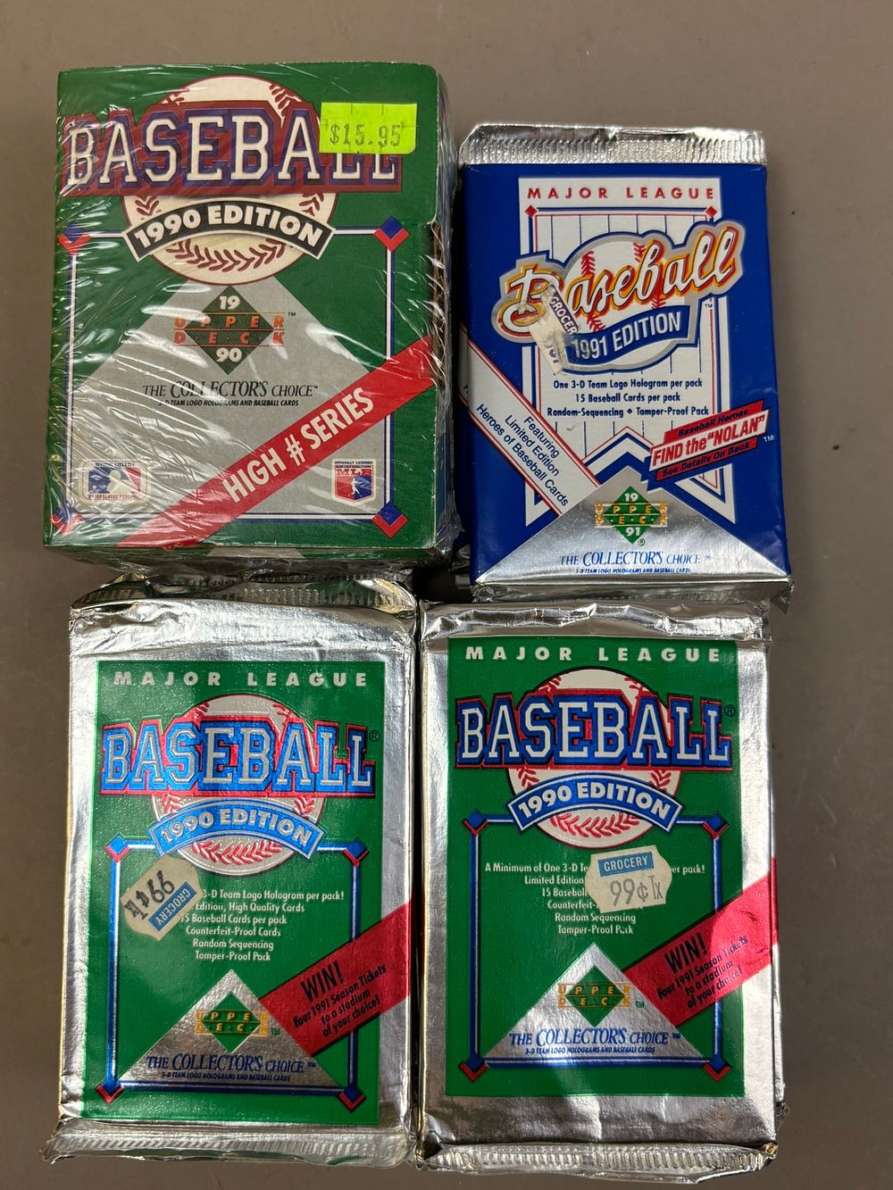 Lot 515: Lot 18 1990 & 1991 Upper Deck Sealed High Series &